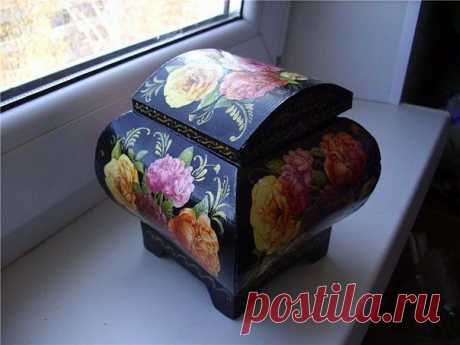 Раскладка шкатулки из картона