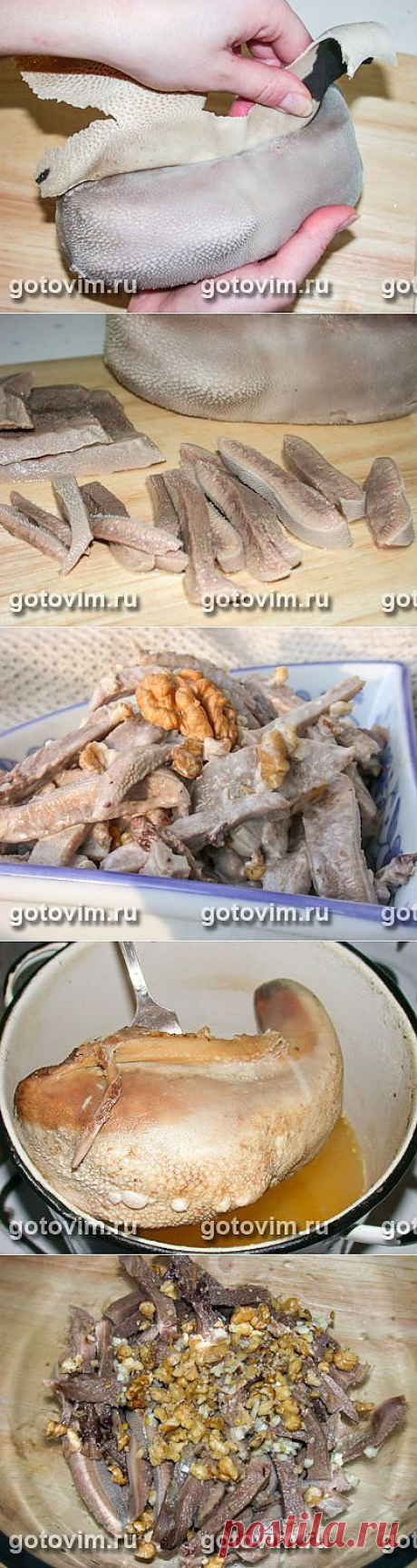 Салат из языка с орехами и чесноком. Фото-рецепт  / Готовим.РУ