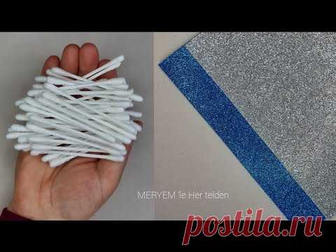 ❄ КАК СДЕЛАТЬ САМОЕ ПРОСТОЕ СНЕЖИНКУ С УШИМИ И ЭВА БУМАГОЙ.