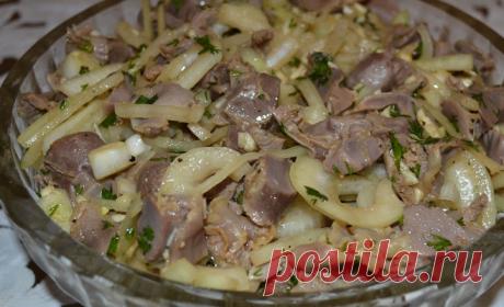 Божественная закуска из маринованных куриных желудков. Гости будут выпрашивать у вас рецепт!