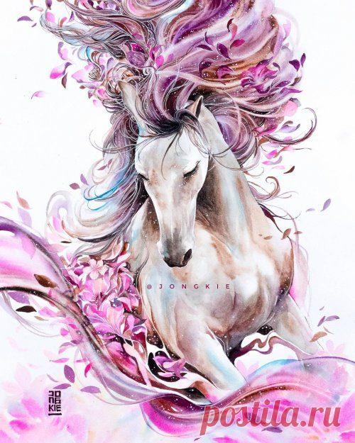 Очень красивые акварельные иллюстрации индонезийского художника Jongkie