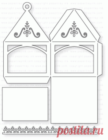 Papertrey Ink - Petite Ornament: Square Die: Papertrey Ink Clear Stamps Dies Paper Ink Kits Ribbon