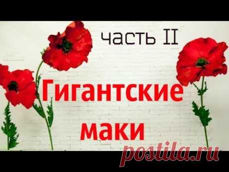 СУПЕР ГИГАНТСКИЕ МАКИ. Ростовые цветы своими руками (часть II)