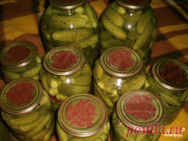 Огурцы консервированные сладкие 