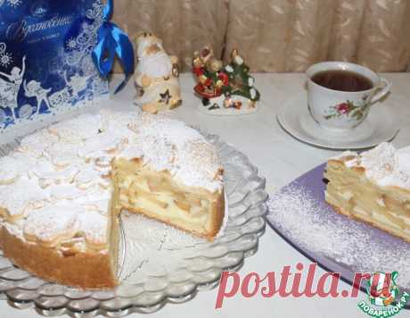 Пирог яблочный со сметанной заливкой – кулинарный рецепт
