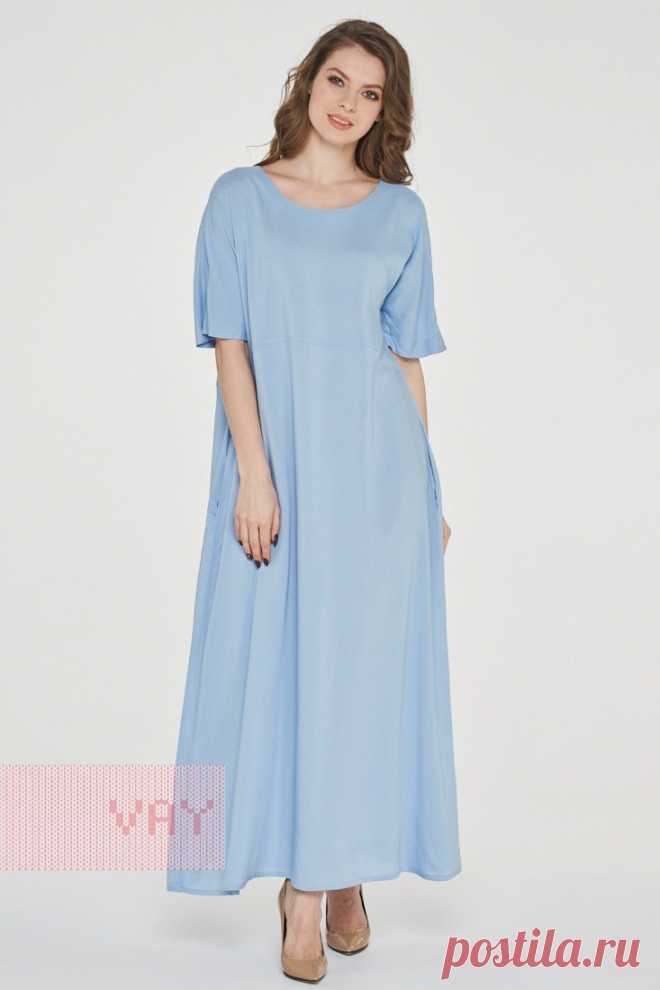 Летние платья от марки VAY. Женские летние платья VAY (артикул 191-3485), цветовое решение небесно-голубой. Ещё больше женских платьев марки ВЭЙ на оптовом сайте производителя VAY - Ньювэй.ру https://www.newvay.ru