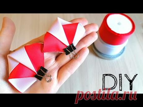 Нарядные бантики из репсовых лент 4 см