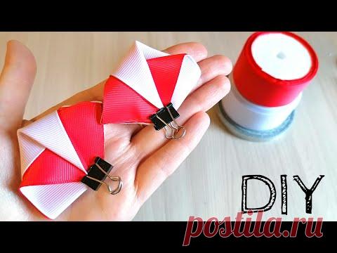 Нарядные бантики из репсовых лент 4 см