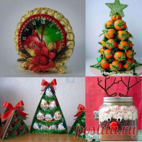Сладкие подарки на новый год 2022 своими руками - много идей и мастер-классов Подготовка к Новому году идет полным ходом. Уже и елки, венки и открытки сделали на этот праздник. Пора задуматься о