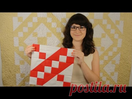 Лоскутное шитье для начинающих - Блок Лестница Якова - YouTube