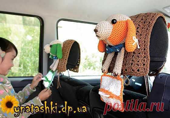 Подголовник - салфетница в машину