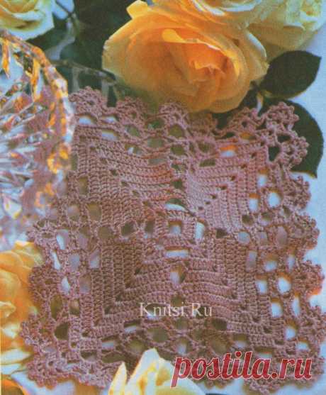 Квадратная салфетка. Вязание для дома / Салфетки / Крючком