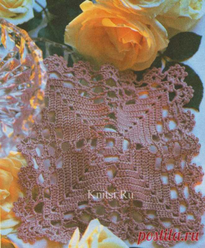 Квадратная салфетка. Вязание для дома / Салфетки / Крючком