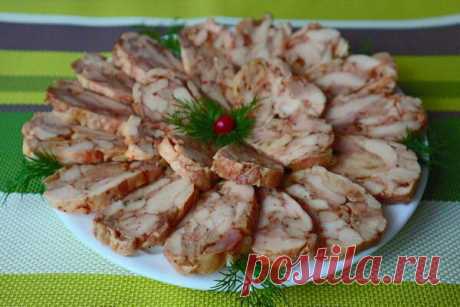 Лучшая куриная ветчина за считанные минуты без желатина