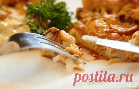 Пирог с грибами, сметаной и сыром - пошаговый кулинарный рецепт на Повар.ру