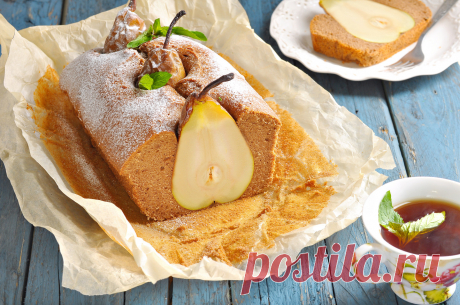 Кекс с грушами