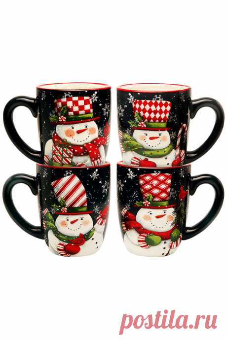 Купить Набор кружек "Снеговик", 4 шт Certified International 31232/1 МУЛЬТИКОЛОР со скидкой в интернет-магазине kupivip.ru - распродажа