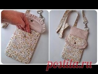 DIY/ШЬЮ СУМОЧКУ/ЧЕХОЛ ДЛЯ ТЕЛЕФОНА