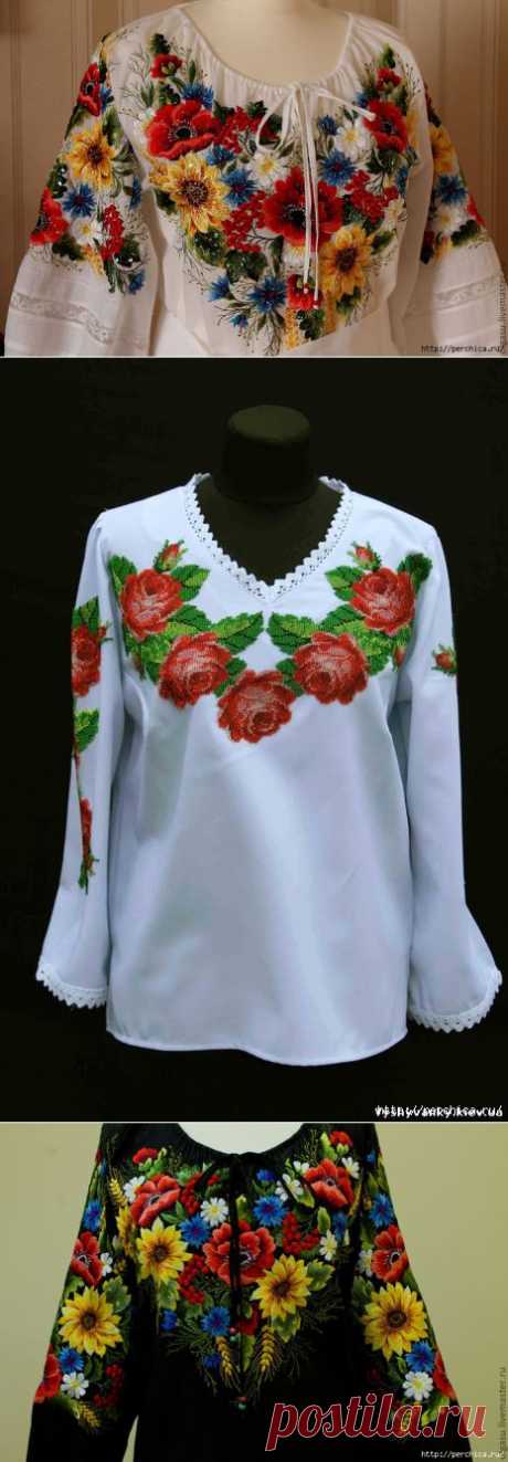 Схемы *Маки* для вышивки бисером и нитками.