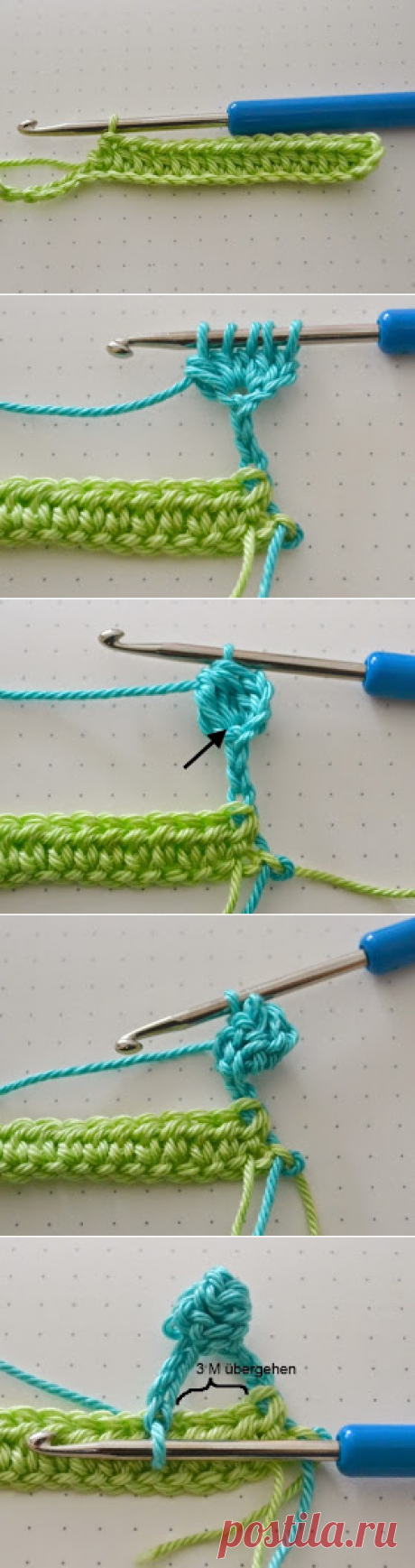 Elealinda-Design: Tutorial: Bommelborte häkeln - 3 Varianten