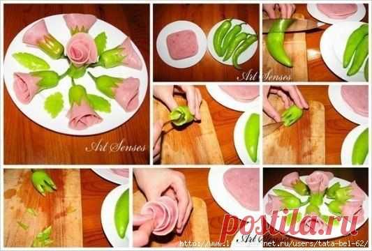 Идея оформления праздничного стола : "А-ля гвоздичка" | Четыре вкуса