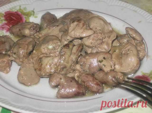 Мои любимые рецепты: Рагу из куриных сердечек и печени