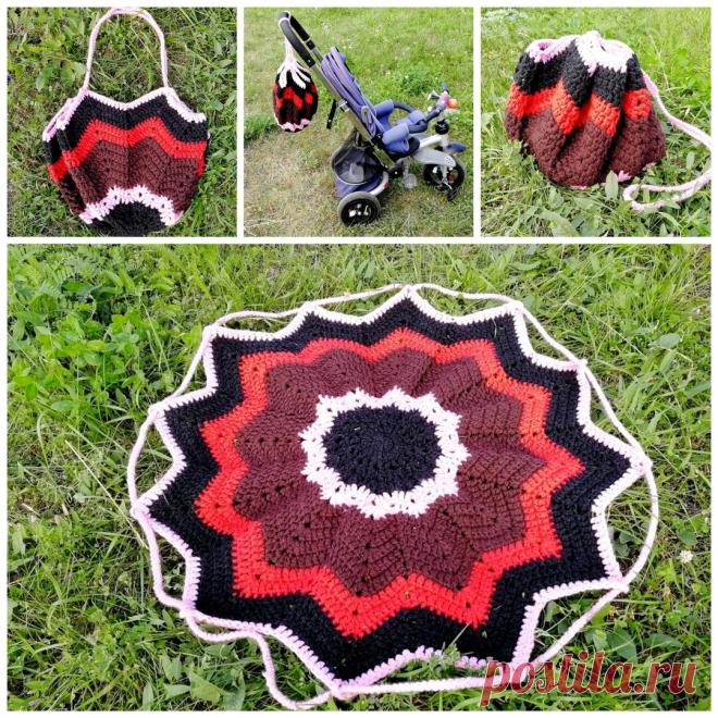 Незаменимый аксессуар для активных мам: вяжем сумку-коврик крючком | Анна Утешева | Яндекс Дзен