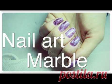 Екатерина Дьяченко мраморный эффект гельлаками / marble nail art gel polish