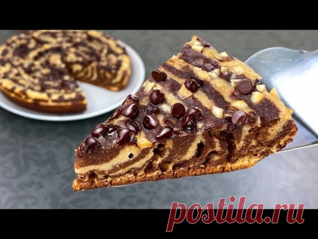 Вкусный овсяный пирог без сахара на сковороде всего за несколько минут!