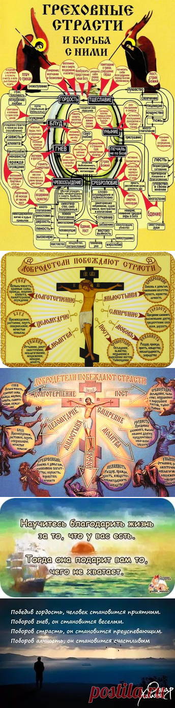 Победив гордость, человек становится приятным. Победив гнев, он становится весёлым. Победив страсть, он становится успешным. Поборов алчность, он становится счастливым. Поборов страх он становится свободным