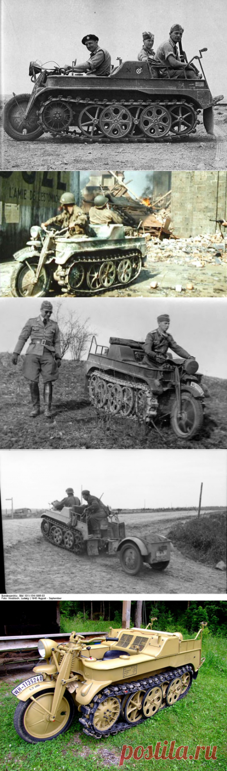 The weird looking "Kleines Kettenkraftrad HK 101" - You saw one in Saving Private Ryan?!