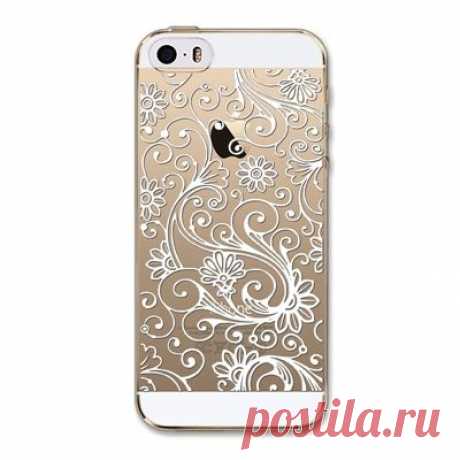 Для iPhone 4 4S программный телефон чехол 2015 новый бесплатная доставка полые силиконовые ясно винтаж белый пейсли цветок крышка 1492 41 58 купить на AliExpress