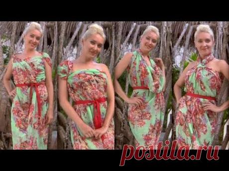 Как завязать парео,  из платка или летний сарафан на пляж (8 способов)