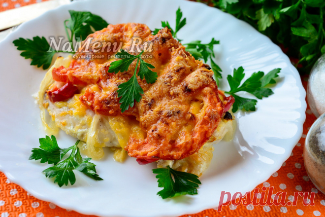 Куриная грудка под шубой в духовке: рецепт с фото