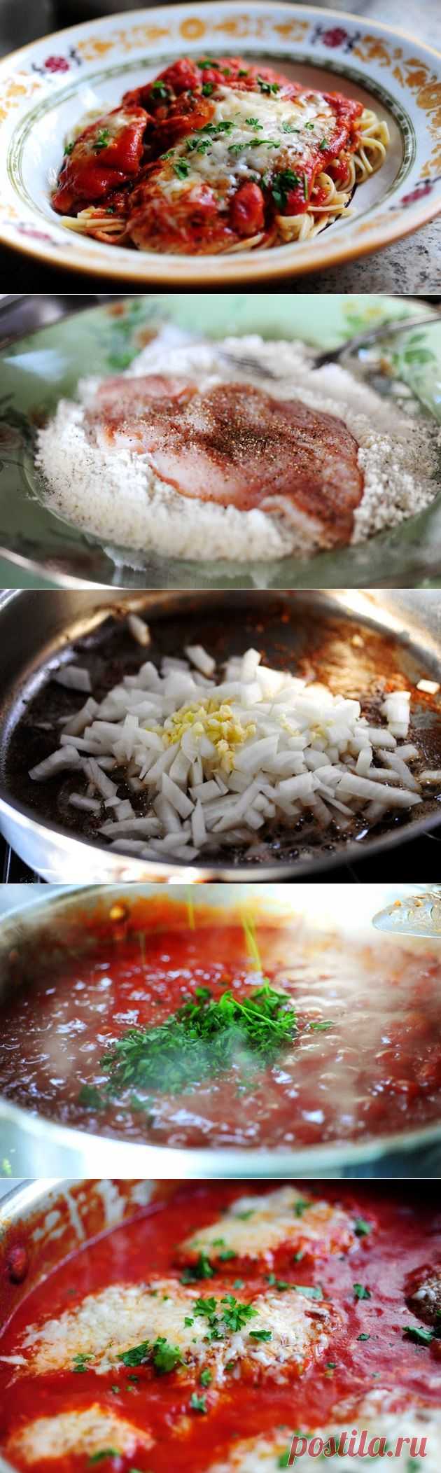 КУРИНОЕ ФИЛЕ В ТОМАТНОМ СОУСЕ С СЫРОМ