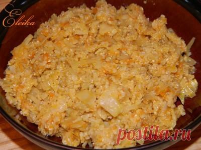 Каша по-монастырски (с капустой, морковью и луком)