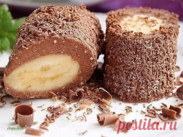 Какая вкуснятина. Творожно-шоколадный десерт с бананом