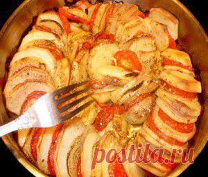 Кусочки картофеля, запеченные с помидорами и базиликом рецепт с фото, калорийность блюда