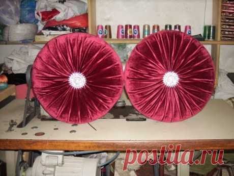 طرقة خياطة مخدة دائرية لزينة الصالون المغربي_ Method of sewing a pillow in the form of a circle