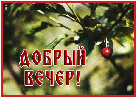 Поэтическая гиф-открытка, доброго вечера