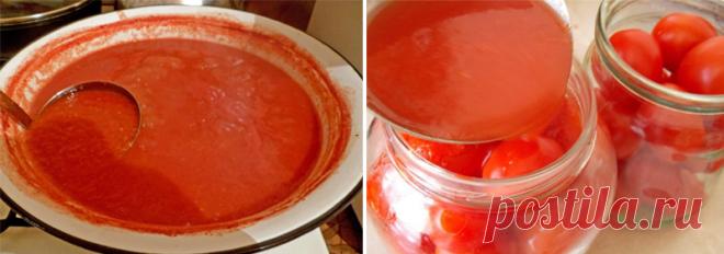Очень сладкие маринованные помидоры на зиму в собственном соку — Готовим дома