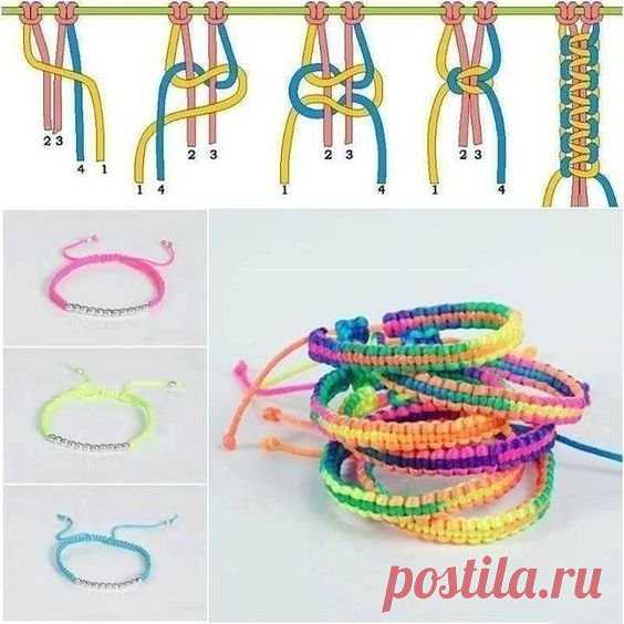 Схемы плетения браслетиков