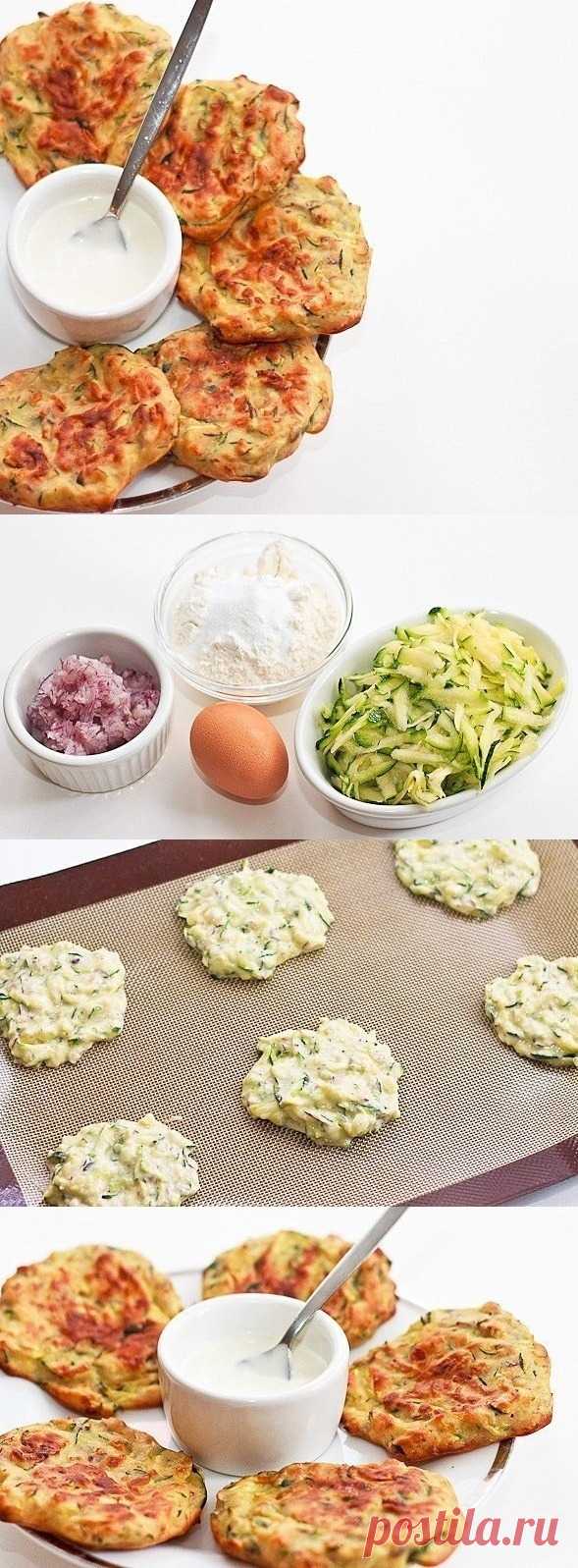 Запеченные кабачковые оладьи
