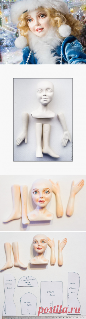 Делаем Снегурочку в смешанной технике. Часть 1 - Ярмарка Мастеров - ручная работа, handmade