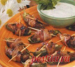 Перец халапеньо, фаршированный куриным филе