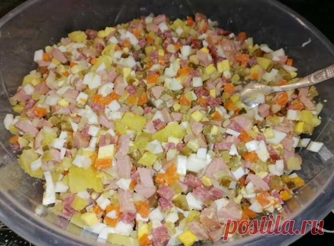 Раскрою главные секреты новогоднего оливье. Салат будет вкуснее и дольше простоит в холодильнике - Сабрина