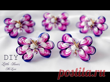 МИНИ-БАНТИКИ, МК / DIY Grosgrain Ribbon Bows