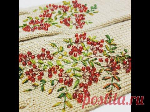 Вышивка на перчатках - Embroidered gloves