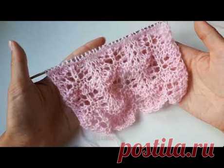 💥👍КРАСИВЫЙ и ЛЕГКИЙ АЖУРНЫЙ УЗОР. Узор спицами