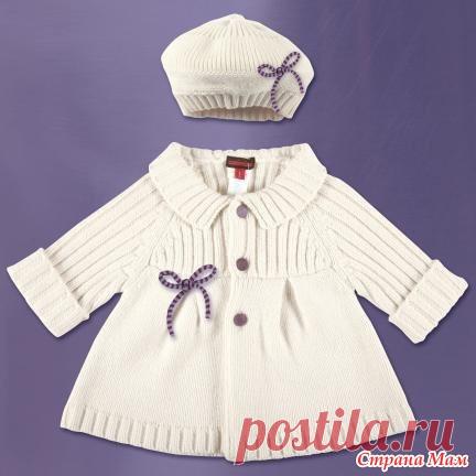 пальто детское белое
